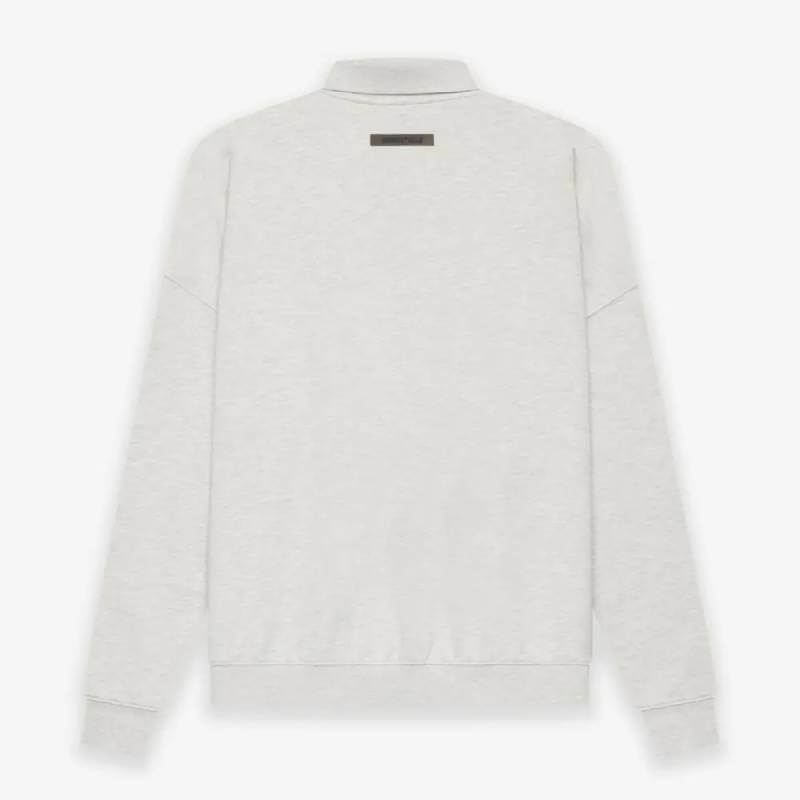 Fear of God ESSENTIALS Long Sleeve Polo Sweatshirt Gray